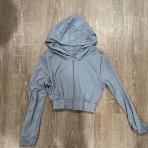 Gray Women's Cropped Hoodie